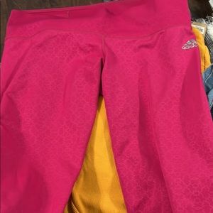 Hot pink adidas leggings